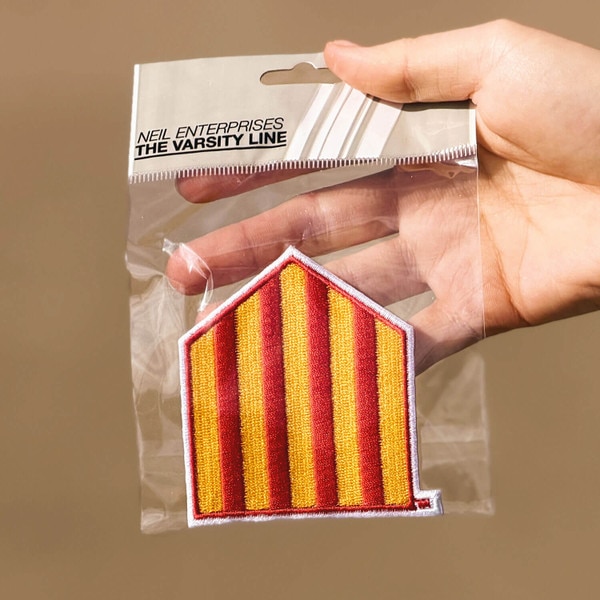 5-Bar Cardinal and Gold Patch 2.34-inch x 3-inch